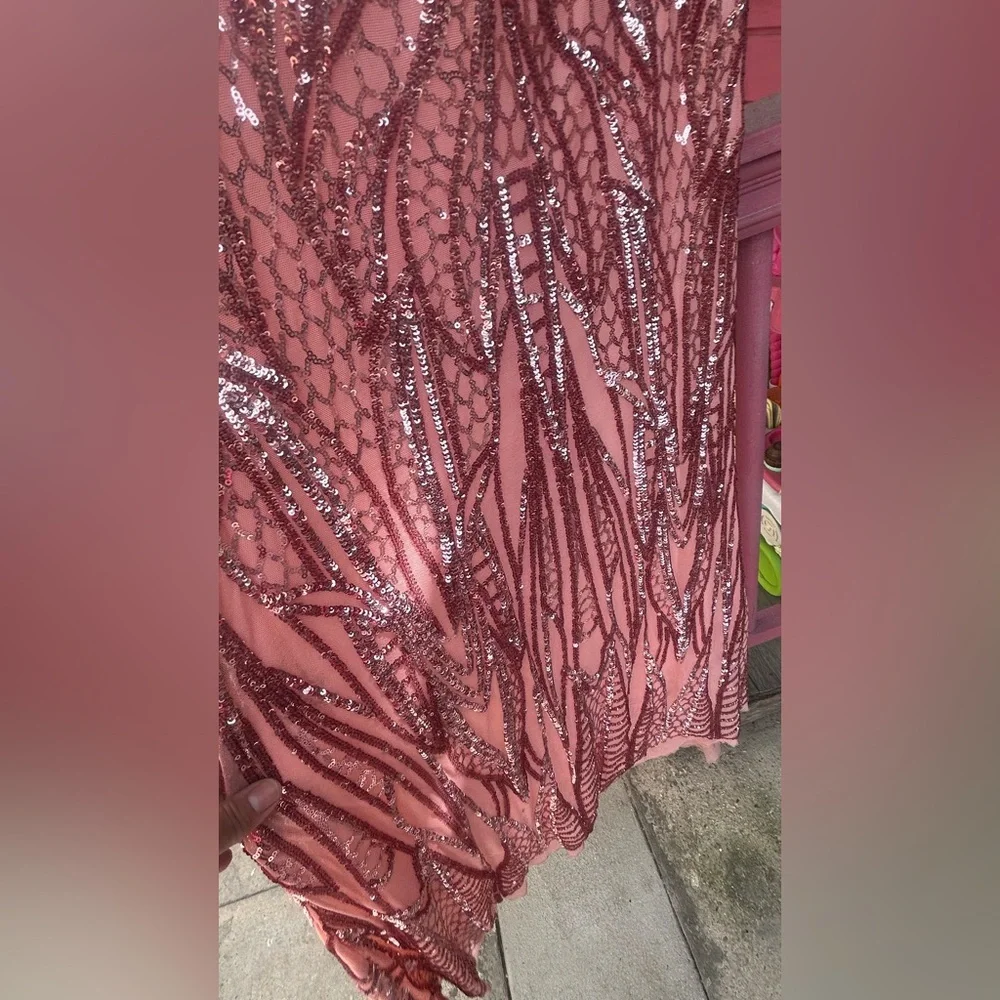 Angel Strapless Sequin Dress - Pink - Picture 2 of 11